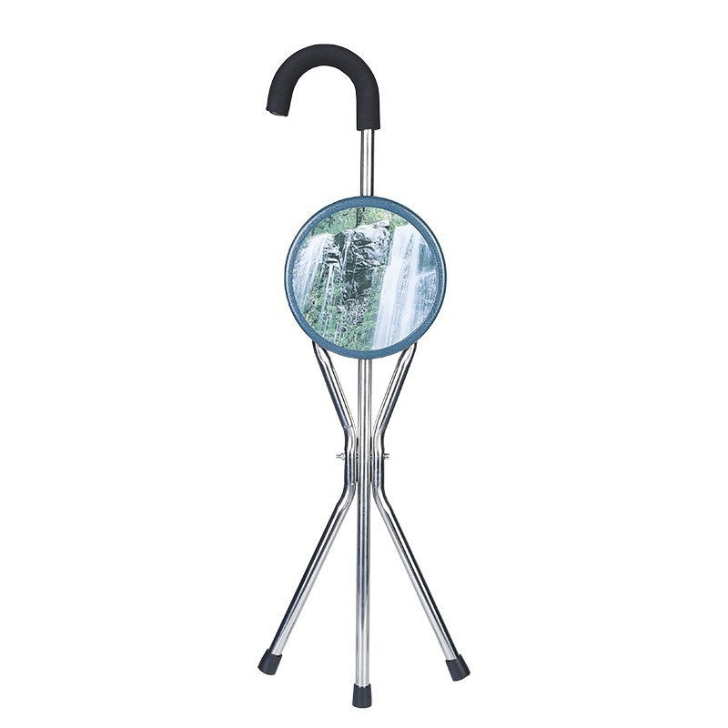 Stainless Steel Elderly Folding Crutch Chair